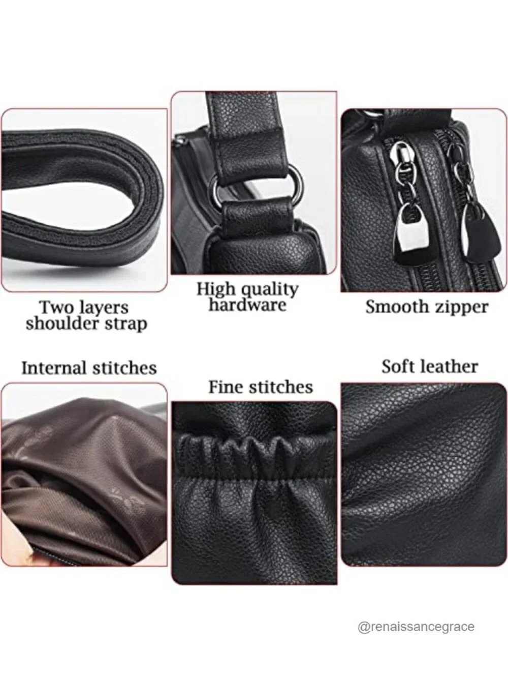 Women's Soft PU Leather Satchel Handbag | Crossbody Shoulder Bag